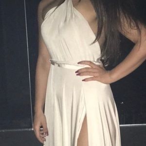 Champagne silk dress